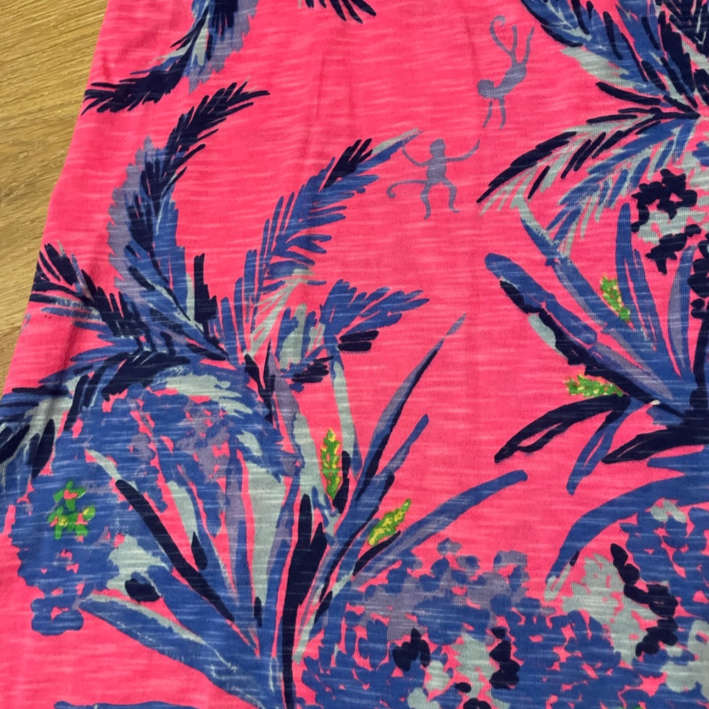 Lilly Pulitzer Surfcrest Swing Dress Tiki Pink Monkey Out On A Limb Size S View 5